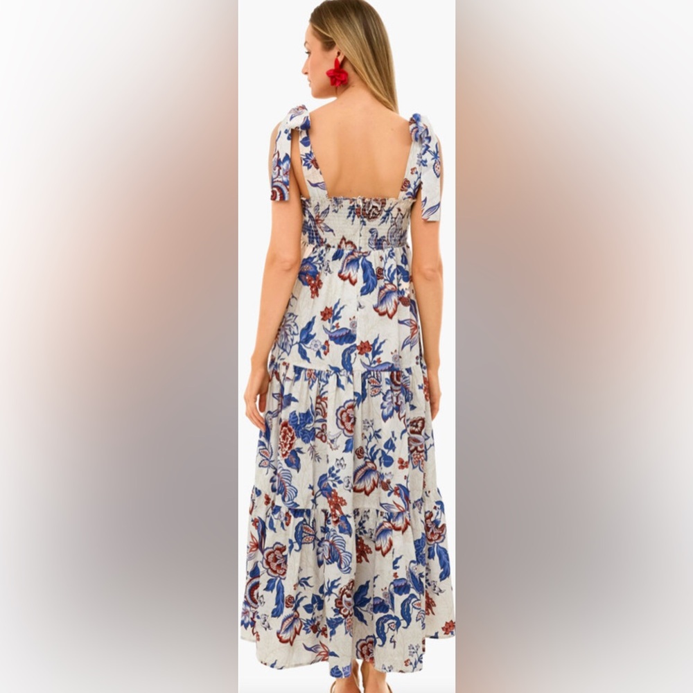 NWT Tuckernuck Cream Heirloom Floral Cameron Dress Medium - Picture 2 of 8